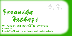 veronika hathazi business card